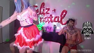 check out brazil's naughtiest tattooed gay pornstar christmas cock fest