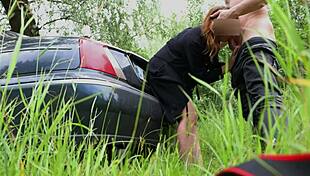 Boss dragged my wife deep forest fucked her pussy raw hard