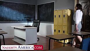 professor cassie del isla fucks security guard wildly on desk