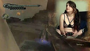 imagine this sexy bimbo's tits bouncing while gaming with lovense on