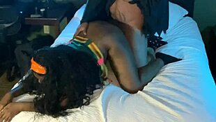 cheerleader slut bent over taking ebony monster cock creampie doggystyle