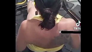 nicole medallo sweats buckets in the gym sculpting her colombian curves to fuck hungry machos senseless