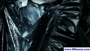 Classy Gloryhole Babe Tugs Cock Desperately for Explosive Bukkake Facial Cumshot