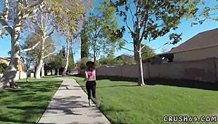 Patrons Money-Hungry Step Daughter's Hairy Pussy Filled for Cash