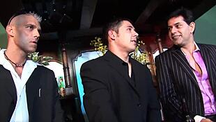 Amy Azurra, Luna Luxx and Nataly Dangelo share double penetration fun