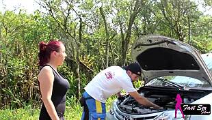 damn that ass up fuck on the road with rikardo fantasma and mary redqueen monster cock pounding 🍑💦🔥