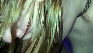 submissive ukrainian milf wife kneels after bath to suck husband's monster cock deep