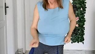 Does busty gilf Maria's braless strip dance excite you?
