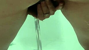 Teen bends over bathroom sink desperate pee squirt unleashing juicy ass thrill