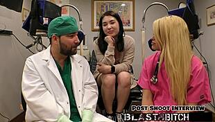Mina moon sucks cock missionary doggystyle in nurse hospital