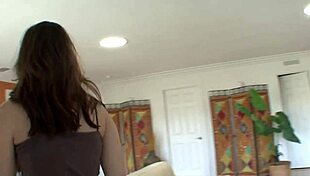 young brunette caley hayes deepthroats stepdad's cock then titty fucks swallows his hot cum load