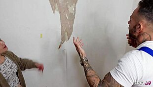 hey lizzy rose that saggy titted redhead nympho 😈 tricked repairman into rough doggystyle pounding while bf's gone, gagging on monster cock before facial cumshot 💦🔥