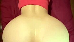 Desperate babe sits on huge cock riding hard.