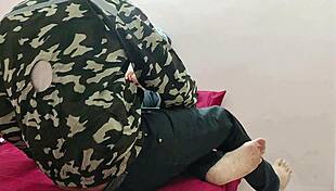 damn this bride gets doggystyled so hard by uniform guy post-wedding