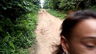 outdoor forest path turns into wild couple sex spot