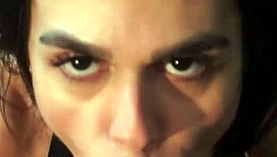 hey f welter sucks director's throbbing cock bts deepthroat cumshot