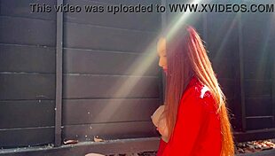 omg artemisia love flashes her juicy tits outdoors horny milf