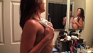 Shae parker bends over in fishnets for boyfriend's deepthroat doggystyle pounding