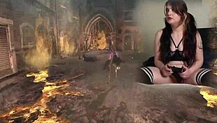 imagine this sexy bimbo's tits bouncing while gaming with lovense on