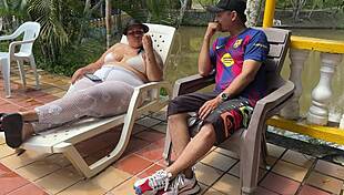 Colombian huge ass bent over poolside roughly fucked doggy cowgirl cum tits dripping wet