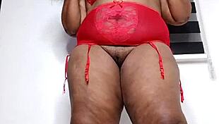 fat ass ebony mara exotic teases pussy in red lingerie full vid