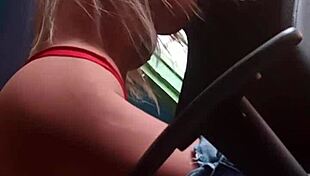 shove my fist deep in blonde sex doll's tight ass outdoors!