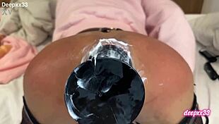 ever seen a shemale take extreme inflatable plug action up her ass?