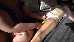 Chubby Mature Lesbians Tease With Toys In Lingerie Foreplay