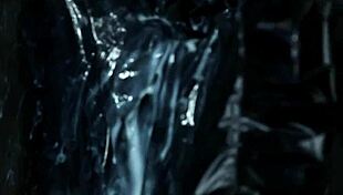 Classy Gloryhole Babe Tugs Cock Desperately for Explosive Bukkake Facial Cumshot