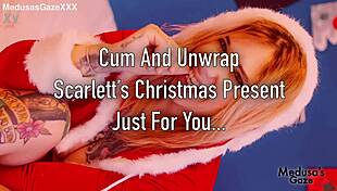 scarlett moans loving early christmas doggystyle pussy pounding cum tits