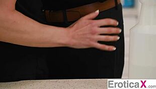 horny housekeeper aiden ashley rides clients big cocked husband cowgirl to sideways!