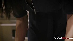 stepmom fucks rough just like her stepdaughter moans loud