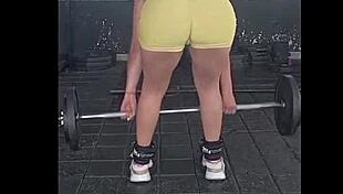 nicole medallo sweats buckets in the gym sculpting her colombian curves to fuck hungry machos senseless