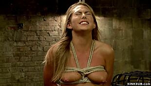 Tall Lezdom Whips Bound Slave Deepthroats Strapon Fucks Hard