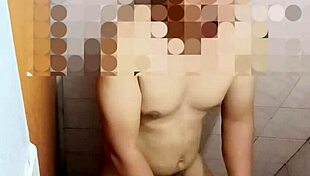 Chubby Asian Girl Bent Over for Creampie Doggystyle in Steamy Bathroom with Friend!