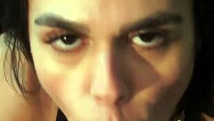 hey f welter sucks director's throbbing cock bts deepthroat cumshot