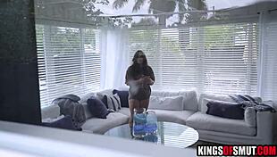 young guy spies then fucks milf neighbor monica sage hard