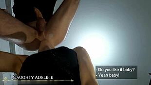 Naughty Adeline Skips Party for Sloppy Rimjob and Ball Licking