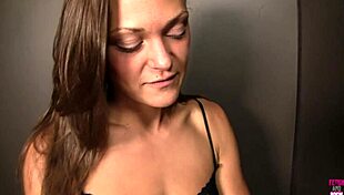 Brunette Olivia Deepthroats Monster Cock In Confessional Gloryhole