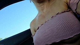 Slutwife abandoned mid-car by husband for huge cock
