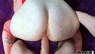 curvy bombshell betty's fat ass takes doggystyle pounding with buttplug deep