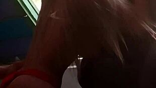 shove my fist deep in blonde sex doll's tight ass outdoors!