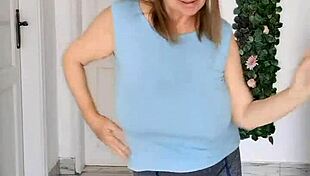 Does busty gilf Maria's braless strip dance excite you?
