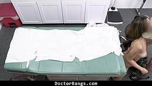 pervert doctor, wanna see me examine this shy hot teen's tight holes in hospital? bent over doggystyle with monster cock