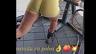 nicole medallo sweats buckets in the gym sculpting her colombian curves to fuck hungry machos senseless