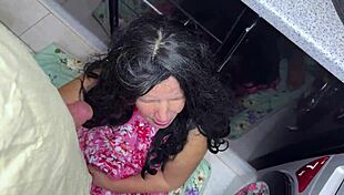 stepmom stuck in washer screamin i yanked her out but first slammed anal hard she sucked n took facial cum mess!!