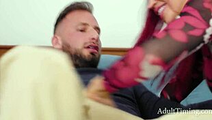 Realtor stepmom rides lazy stepson's cock, bouncing big tits to turn life around