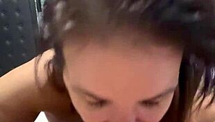 Mature brunette devours big natural tits