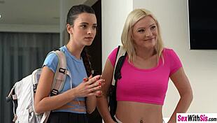 hey zazie your sleepover with petite best friend turned into wild threesome pounding