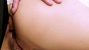 little asian satine summers stretched in tight hole exam